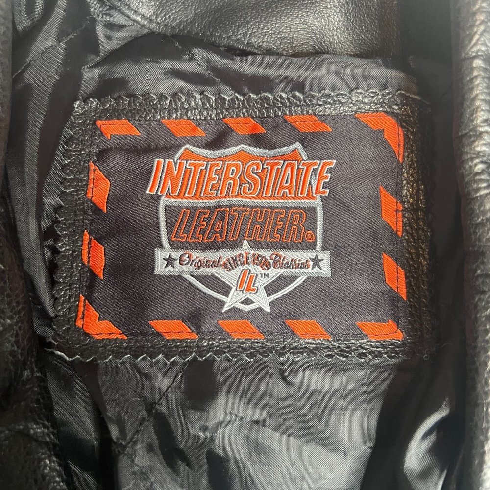 Interstate Leather Men's Motorcycle Leather Jacket Size 54 (XL) - Picture 15 of 16